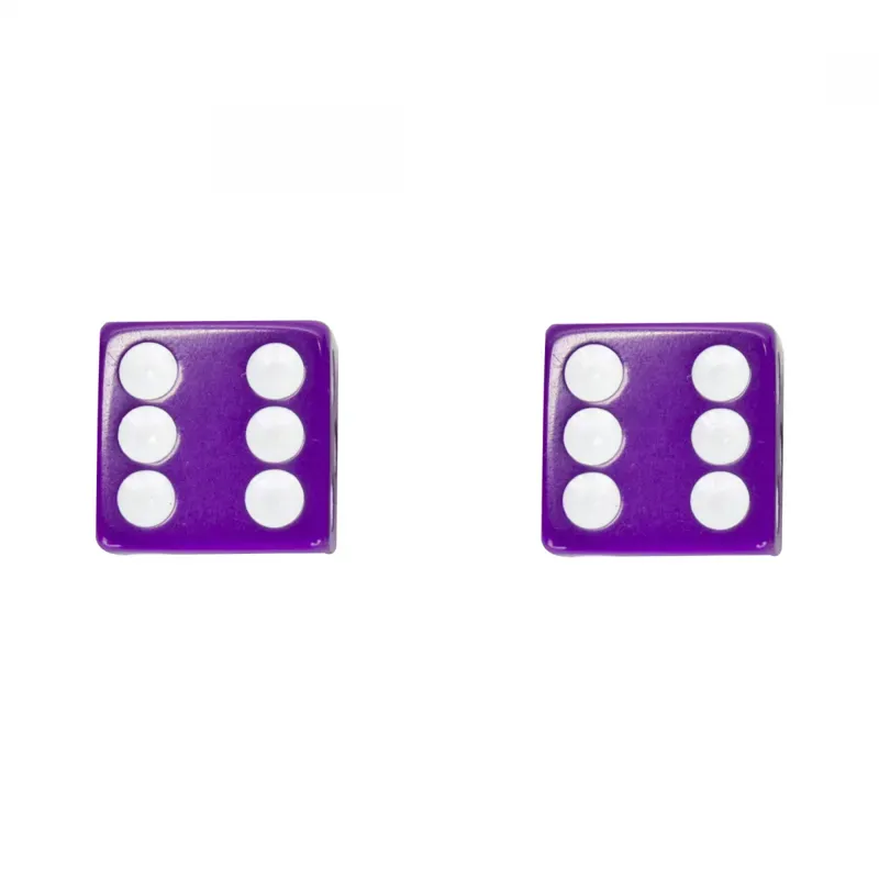 Trik Topz Valve Cap Pair - Purple Dice