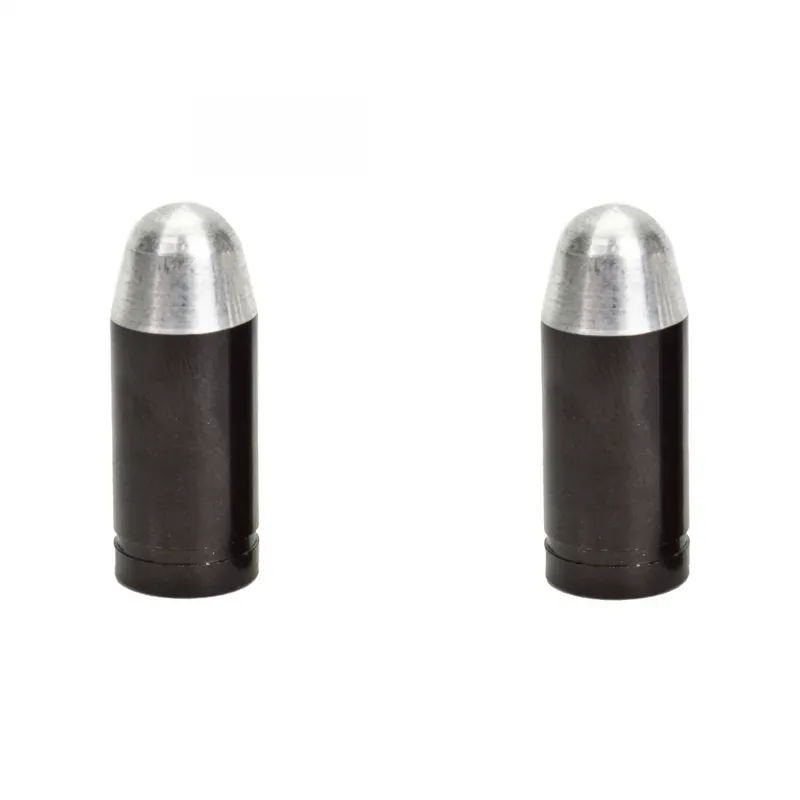 Trik Topz Valve Cap Pair - Bullet Tip Black