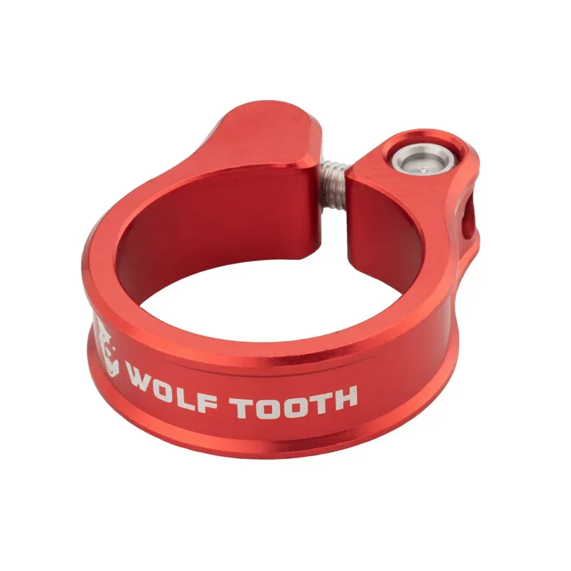 Wolf Tooth Seatpost Clamp - 28.6mm Bolt-On Red