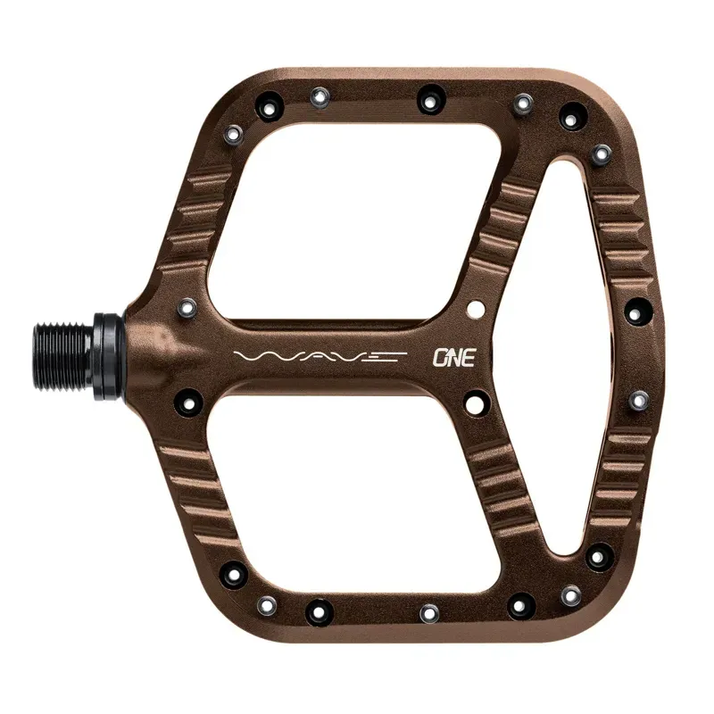 Oneup Components 9/16-inch Wave Platform Pedals in Bronze