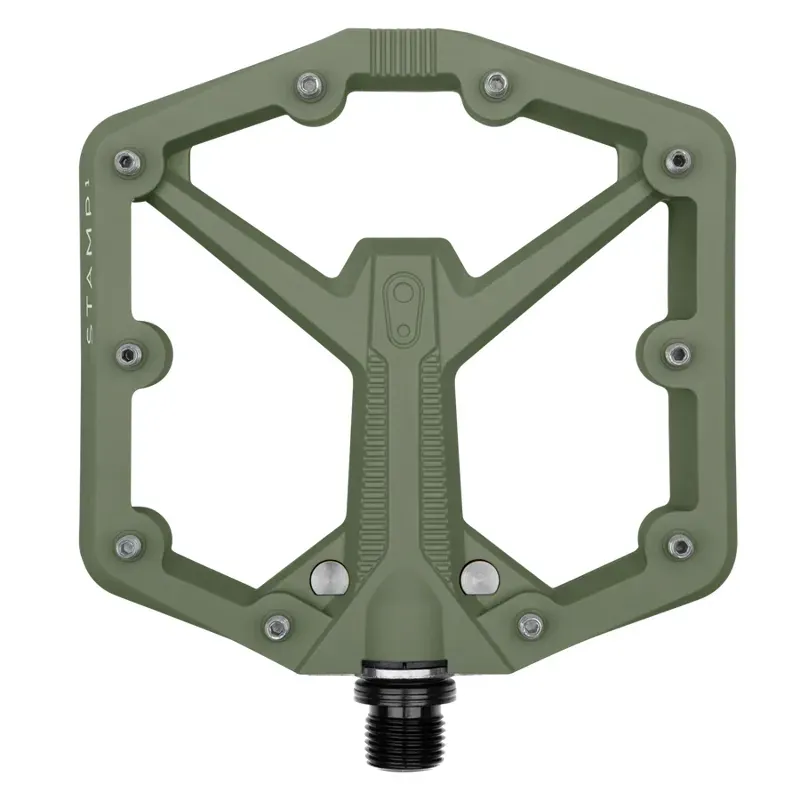 Crankbrothers Stamp 1 Gen 2 Large 9/16-inch Platform Pedals in Green