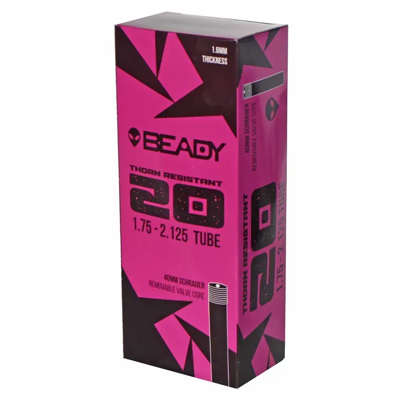 Beady Thorn Resistant Butyl Tube 20x1.75-2.125 inch SV 40mm in Black